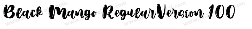Black Mango RegularVersion 1000字体转换